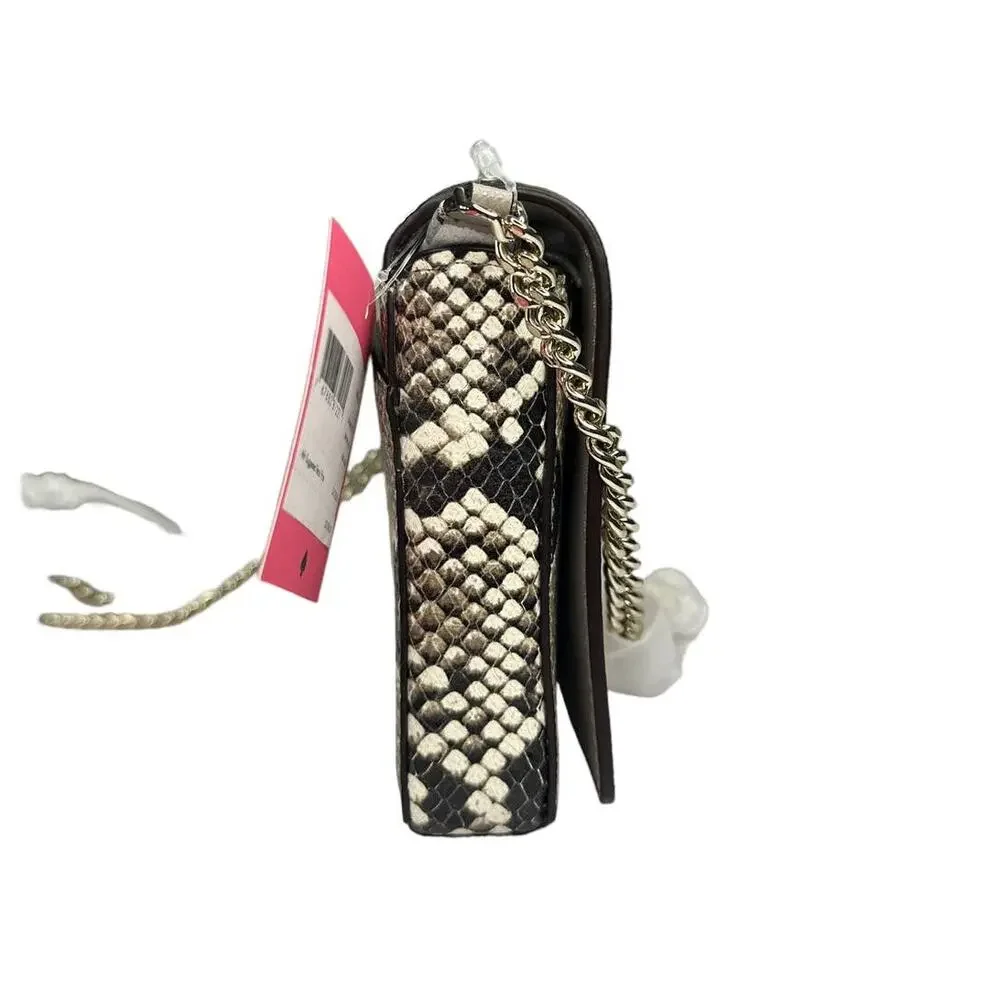 Kate Spade Spencer python-embossed chain wallet Clutch Crossbody